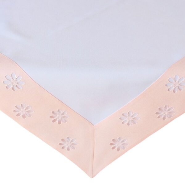 matches21 - Webshop Tischwaesche Heimtextilien weiss und Blueten Stickerei Borte rosa 1 Stk viele Modelle 124127 1 1 10