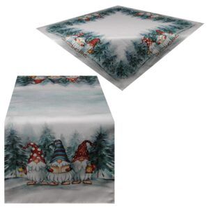 matches21 - Webshop Tischwaesche JOHANNA Wichteltrio im Wald Borduere Mitteldecke bunt Poly 3 Modelle 125687 1 21