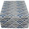 matches21 - Webshop Tischwaesche KARIN geometrisches Druck blau viele Modelle 124876 3 1 25