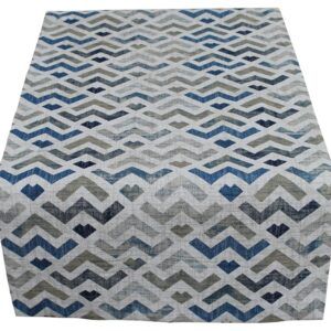 matches21 - Webshop Tischwaesche KARIN geometrisches Druck blau viele Modelle 124876 3 1 4