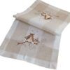 matches21 - Webshop Tischwaesche LILIAN Eule Streifen Stick Mitteldecken beige Poly Leinen 3 Modelle 125849 2 1 15