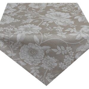 matches21 - Webshop Tischwaesche WANDA Blumen Muster hellbraun Polyester Baumwolle viele Modelle 125596 2 1 5