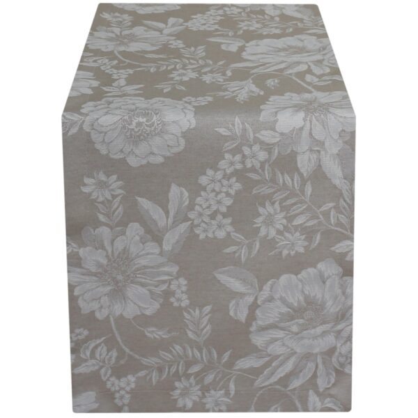 matches21 - Webshop Tischwaesche WANDA Blumen Muster hellgrau Polyester Baumwolle viele Modelle 125598 1 12