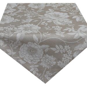 matches21 - Webshop Tischwaesche WANDA Blumen Muster hellgrau Polyester Baumwolle viele Modelle 125598 1 1 30