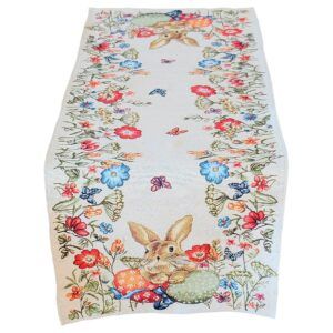 matches21 - Webshop Tischwaesche und Heimtextilien Gobelin Osterhasen Blumen beige 1 Stk viele Modelle 124072 3 1 7