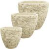 matches21 - Webshop Toepfe Pflanztoepfe aus Zement Ornamente Deko antik Garten braun 1 Stk 3 Groessen 123785 1 13