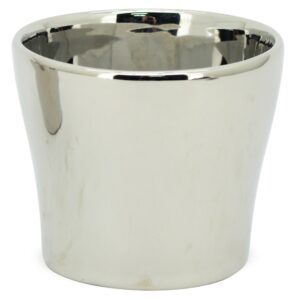 matches21 - Webshop Toepfe konisch Pflanzgefaesse Pflanzschalen Pflanztoepfe Blumentoepfe silber 2 Groessen 125418 1 1 13