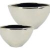 matches21 - Webshop Toepfe oval Pflanzgefaesse Pflanzschalen Pflanztoepfe Blumentoepfe silber in 2 Groessen 125417 1 10