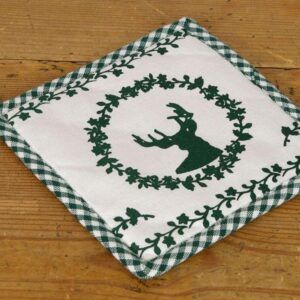 matches21 - Webshop Topflappen Landhaus Stil RESI Hirsch Motiv und kariert Untersetzer 3 Farben 117683 2 1 23