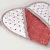 matches21 - Webshop Topflappen Landhaus Stil ROSI Herzform Punkte weiss rot und Karo rot 20x20 cm 1 Stk 118194 1 3