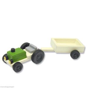 matches21 - Webshop Traktor mit Anhaenger Holz Bausatz Kinder Werkset Bastelset ab 8 Jahren 100889 1 30