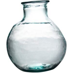 matches21 - Webshop Vase Blumenvase bauchig verformt Pflanzgefaess Dekovase klar Glas 25x31 cm 125373 1 16