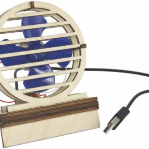 matches21 - Webshop Ventilator USB Elektroantrieb Holz Bausatz Kinder Werkset Bastelset ab 10 Jahre 117015 1 25