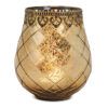 matches21 - Webshop Vintage Kerzenglas Windlicht gold in 3 Groessen Modernes Windlichtglas als Kerzenstaender Laterne und Teelichthalter Boho Kerzenhalter Teelichtglas fuer Wohnzimmer Tisch Deko Balkon 15 114