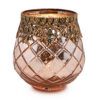 matches21 - Webshop Vintage Kerzenglas Windlicht rot gold in 3 Groessen Modernes Windlichtglas als Kerzenstaender Laterne und Teelichthalter Boho Kerzenhalter Teelichtglas fuer Wohnzimmer Tisch Deko Balk 8 75