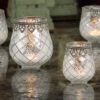 matches21 - Webshop Vintage Kerzenglas Windlicht silber in 3 Groessen Modernes Windlichtglas als Kerzenstaender Laterne und Teelichthalter Boho Kerzenhalter Teelichtglas fuer Wohnzimmer Tisch Deko Balko 26 297