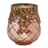 matches21 - Webshop Vintage Kerzenglas Windlicht silber in 3 Groessen Modernes Windlichtglas als Kerzenstaender Laterne und Teelichthalter Boho Kerzenhalter Teelichtglas fuer Wohnzimmer Tisch Deko Balko 59 330