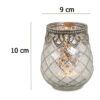 matches21 - Webshop Vintage Kerzenglas Windlicht silber in 3 Groessen Modernes Windlichtglas als Kerzenstaender Laterne und Teelichthalter Boho Kerzenhalter Teelichtglas fuer Wohnzimmer Tisch Deko Balkon 1 279