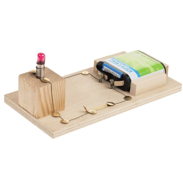 matches21 - Webshop Warnblinkanlage Stromkreis Versuch Bausatz f Kinder Werkset Bastelset ab 8 J 102853 1 1