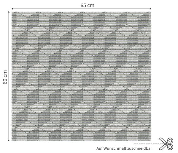 matches21 - Webshop Waschmaschinenauflage NOVA SKY Antirutschmatte 3D Wuerfel grau 60 cm 124701 3 1 2