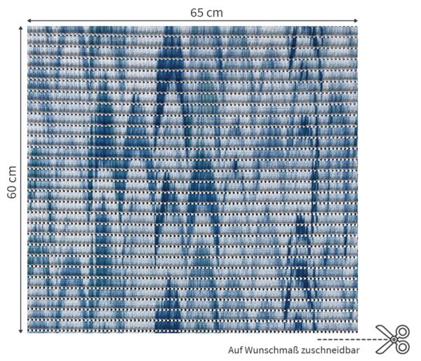 matches21 - Webshop Waschmaschinenauflage NOVA SKY Wellen Antirutschmatte blau 65x60 cm 123344 2 1 2