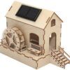 matches21 - Webshop Wassermuehle mit Solarantrieb Bausatz f Kinder aus Holz Bastelset ab 9 Jahren 120608 3 1 4