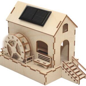 matches21 - Webshop Wassermuehle mit Solarantrieb Bausatz f Kinder aus Holz Bastelset ab 9 Jahren 120608 3 1 28