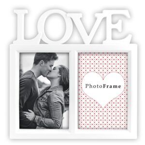 matches21 - Webshop Wechselrahmen 3D Schriftzug LOVE fuer 2 Bilder Kunststoff 1 Stk 10x15 cm 2 Farben 123585 2 1 13