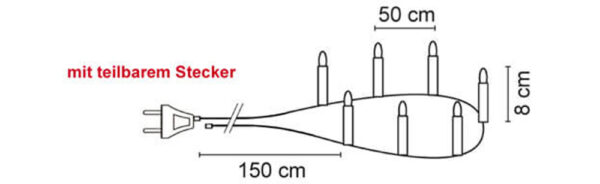 matches21 - Webshop Weihnachtsbaumketten Weihnachtsbaum Lichterketten klar elfenbein in 3 Groessen 119971 1 1 9