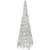 matches21 - Webshop Weihnachtsbeleuchtung LED Pyramiden Acryl transparent Metall weiss 1 Stk in 2 Groessen 122744 1 1 11