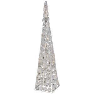 matches21 - Webshop Weihnachtsbeleuchtung LED Pyramiden Acryl transparent Metall weiss 1 Stk in 2 Groessen 122744 2 1 18