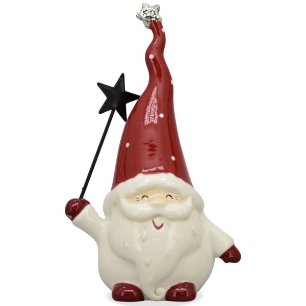 matches21 - Webshop Weihnachtsmaenner mit Stern Stab Dekofigur Weihnachtsdeko rot weiss in 2 Groessen 125442 1 8