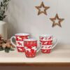 matches21 - Webshop Weihnachtstassen Tassen Becher Elche 3er Set rot weiss Porzellan 10 cm 250 ml 109160 3 1 11