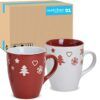 matches21 - Webshop Weihnachtstassen grau rot Tassen Weihnachten 10 cm 300 ml 126876 20 1 98