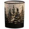 matches21 - Webshop Windlicht Tannenbaeume schwarz Teelichthalter 10x12 5 cm 126660 1 4