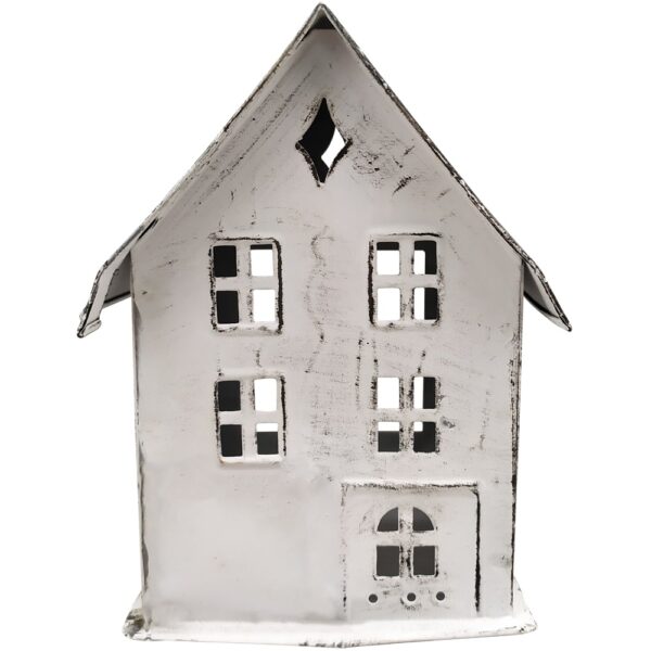 matches21 - Webshop Windlichter Haeuschen Haus Fenster Teelichthalter Kerzen weiss 12 5x11x14 cm 125394 1 1