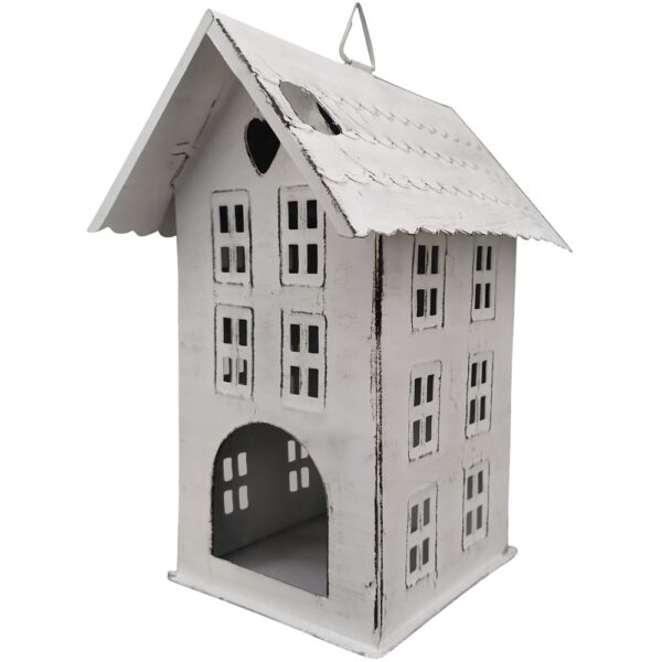 matches21 - Webshop Windlichter Haeuschen Haus Fenster Teelichthalter Kerzen weiss 15x13x21 cm 125396 1 1 2