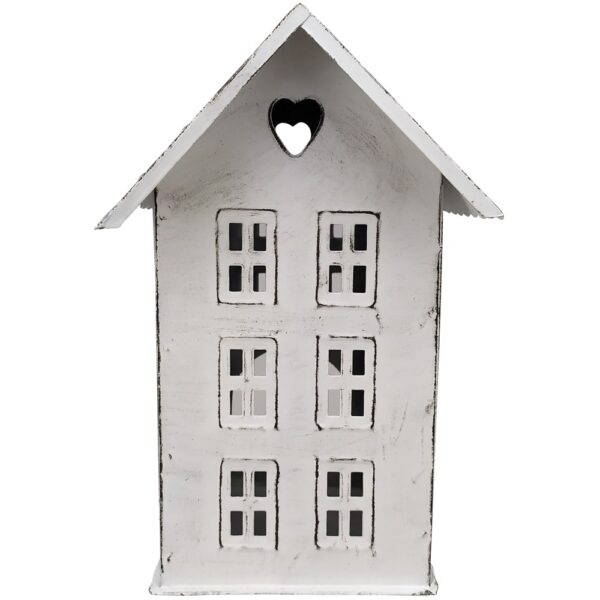 matches21 - Webshop Windlichter Haeuschen Haus Fenster Teelichthalter Kerzen weiss 15x13x21 cm 125396 2 1 3