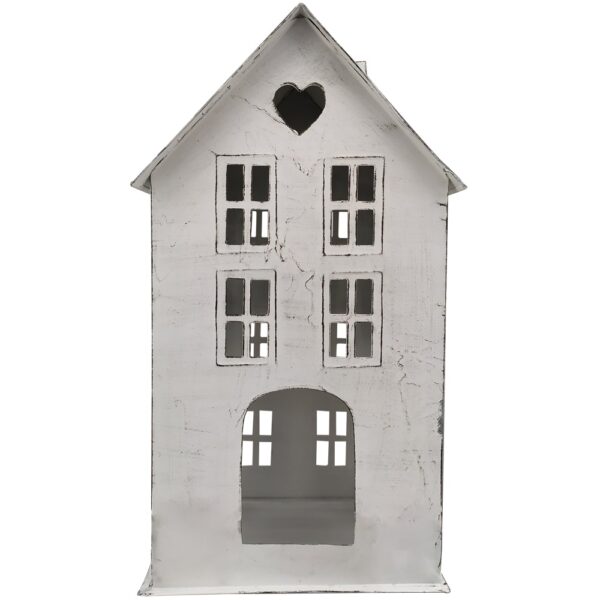 matches21 - Webshop Windlichter Haeuschen Haus Fenster Teelichthalter Kerzen weiss 19 5x14x34 5 cm 125399 1 1