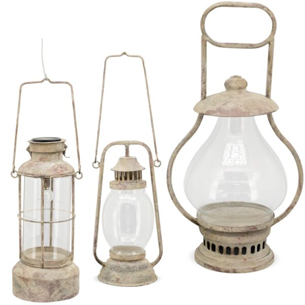 matches21 - Webshop Windlichter Laternen Gartenlaternen oellampen Stil Vintage Metall 1 Stk 3 Groessen 120738 1 9