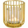 matches21 - Webshop Windlichter Metall und Glaseinsatz Teelichtglaeser Deko Gold 1 Stk 2 Groessen 121418 1 1 11