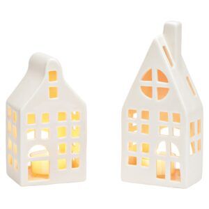 matches21 - Webshop Windlichter in weiss aus Porzellan 2 fach 7x13x6 cm und 7x17x5 cm 126911 1 15