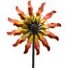 matches21 - Webshop Windrad Gartendeko Metall Wellen Sonne gegenlaeufig gold orange 1 Stk 39 5x167 5 cm 120761 1 7