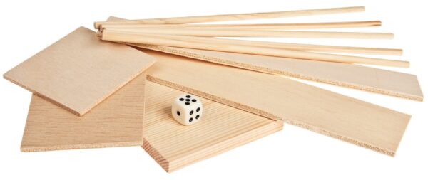 matches21 - Webshop Wuerfelspiel Holz Bausatz Werkset mit Spielanleitung ab 11 Jahren 118069 5 1 2