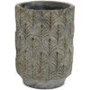 matches21 - Webshop Zementtoepfe Blattmuster Antik Look hoch Blumentopf grau 3 Groessen 124457 2 1 12