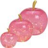 matches21 - Webshop aepfel und LED Lichter und Timer Dekoaepfel Dekoobst Glas Obst rosa 1 Stk in 3 Groessen 122569 1 1 13