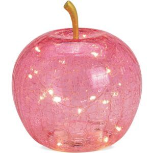 matches21 - Webshop aepfel und LED Lichter und Timer Dekoaepfel Dekoobst Glas Obst rosa 1 Stk in 3 Groessen 122569 2 1 13