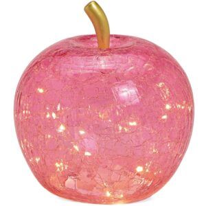 matches21 - Webshop aepfel und LED Lichter und Timer Dekoaepfel Dekoobst Glas Obst rosa 1 Stk in 3 Groessen 122569 3 1 12