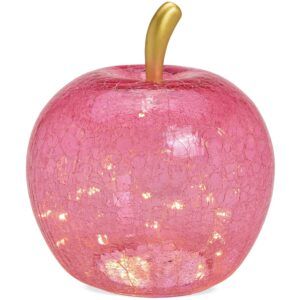 matches21 - Webshop aepfel und LED Lichter und Timer Dekoaepfel Dekoobst Glas Obst rosa 1 Stk in 3 Groessen 122569 4 1 7