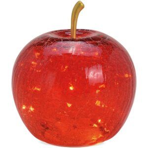 matches21 - Webshop aepfel und LED Lichter und Timer Dekoaepfel Dekoobst Glas Obst rot 1 Stk in 3 Groessen 122568 1 1 9